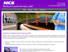 Tablet Screenshot of medicalcourierservices.com